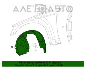 Front left fender liner Chrysler 300 11-14 prerest