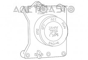 Jeep Cherokee KL 14-23 Start-Stop Ignition Button