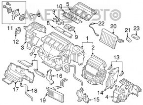 Bare body air conditioner, left side Subaru Outback 10-14