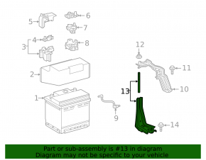 Toyota Venza 21-24 lower battery mount
