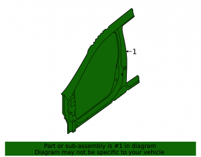 Left center pillar for Nissan Rogue 14-20