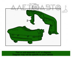 Daytime running light DRL left Toyota Highlander 14-16 DRL with bracket
