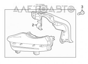 Daytime running light DRL left Toyota Highlander 14-16 DRL with bracket