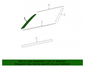 Nissan Altima 13-18 rear left side door trim