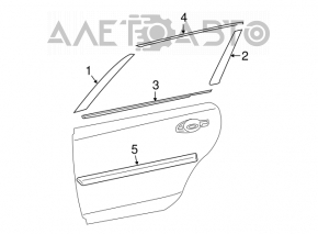 Nissan Altima 13-18 rear left side door trim