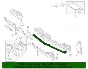 Kia EV6 22-24 center dashboard molding with backlighting