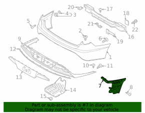 Rear bumper mount left Hyundai Sonata 20-22