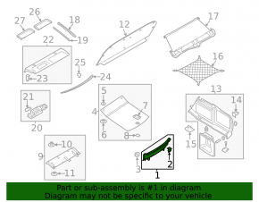 Audi A4 B8 08-16 sedan trunk opening trim