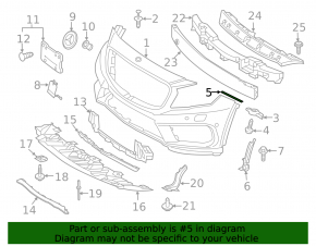 Front bumper mount right Mercedes GLA 18-20 AMG pkg