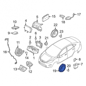 Front right door speaker Ford C-max MK2 13-18