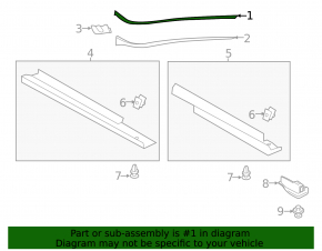 Front right windshield molding Ford C-max MK2 13-18