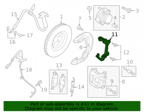 Front left caliper bracket for Ford Edge 15-24