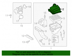 Air filter housing Ford Edge 15-18 3.5 top cover