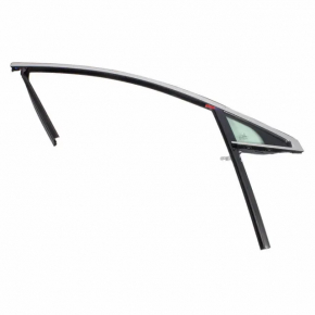 Front right glass seal for Lincoln MKZ 13-16 with upper chrome molding, triangle glass