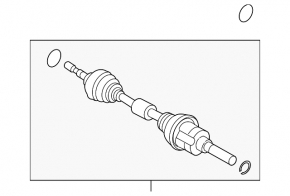 Drive half shaft front left Ford Edge 19-24 2.7T AWD