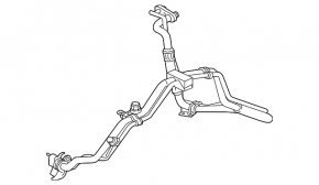 Air conditioning compressor-heater hose second Land Rover Range Rover Velar 18-23 2.0T, 3.0T, 5.0T under R1234YF