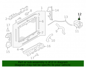 Nissan Rogue 14-20 Coolant Expansion Tank Cap
