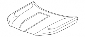 Hood bare GMC Terrain 18- graphite G9K, iron, dent