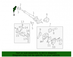 Subaru B10 Tribeca steering shaft