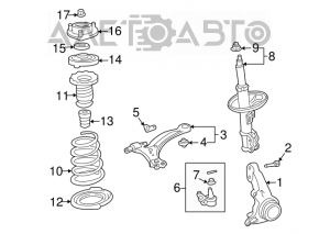 Front left spring for Toyota Camry v30 2.4