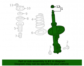 Shock absorber front left Lexus ES300h ES350 13-16 R17