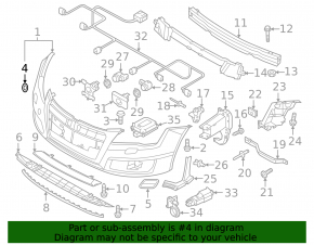 Audi A7 12-18 front bumper tow hook cap
