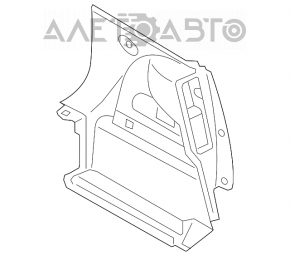 Arch trim right Mini Cooper Clubman R55 07-14 black