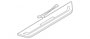 Door sill outer front left BMW 7 G11 G12 16-19 chrome