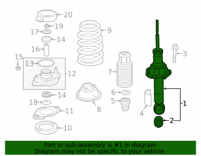 Rear left shock absorber Honda CRV 15-16 AWD