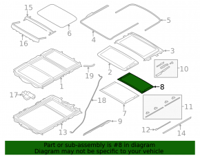 Rear panoramic blind BMW X3 F25 11-17 beige