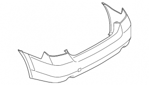 Subaru Legacy 10-14 rear bumper