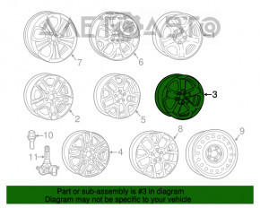 Wheel disk R17 Jeep Compass 17-22