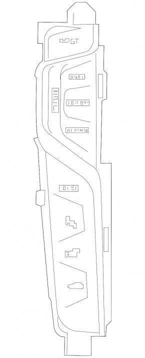 Block of buttons of the central console BMW 5 G30 17-23 for parking sensors