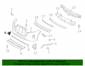 Nissan Kicks 21-25 front bumper towing hook cap