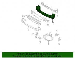 Upper front bumper reinforcement for Mitsubishi Outlander 2022-2025