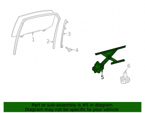 Front right window lift mechanism for Toyota Venza 09-15