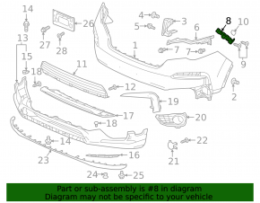 Left front bumper mount for Honda Pilot 16-22 (2019-22)