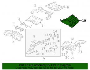 Underbody protection rear left Honda Accord 18-22 hybrid