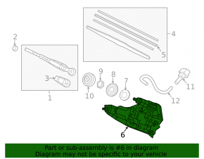 Rear wiper linkage with motor for Honda CRV 12-16