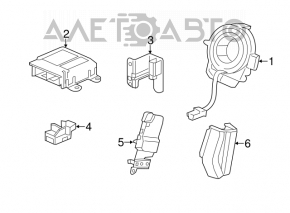 Module srs airbag computer airbags Acura ILX 13-15