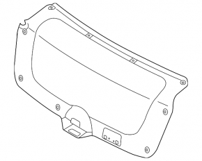 Trunk lid trim Kia Forte 4d 14-17