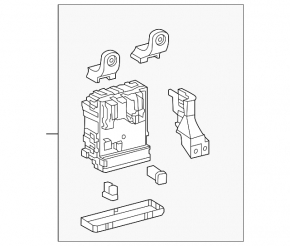 Under-dash fuse box assembly with MPX for Toyota Rav4 16-18