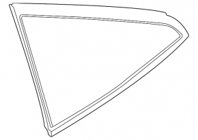 Rear left blind glass window Infiniti FX35 FX45 03-06