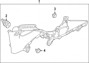 Honda Civic XI FE/FL 22-26 5d black rear pillar trim, left
