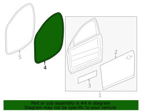 Chevrolet Cruze 16-Front Right Door Seal