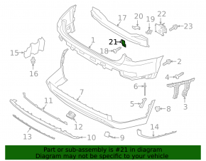 Lower left rear bumper bracket for Hyundai Palisade 20-22