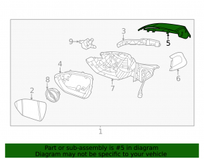 Left side mirror cover for Hyundai Tucson 2022-2025