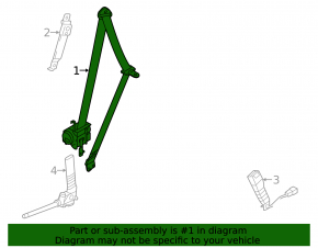 Passenger seat belt Hyundai Elantra UD 11-13