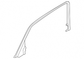 Door frame inner rear left Audi A4 B9 17-25 black