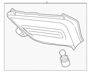 Rear bumper light left Hyundai Santa FE 19-20